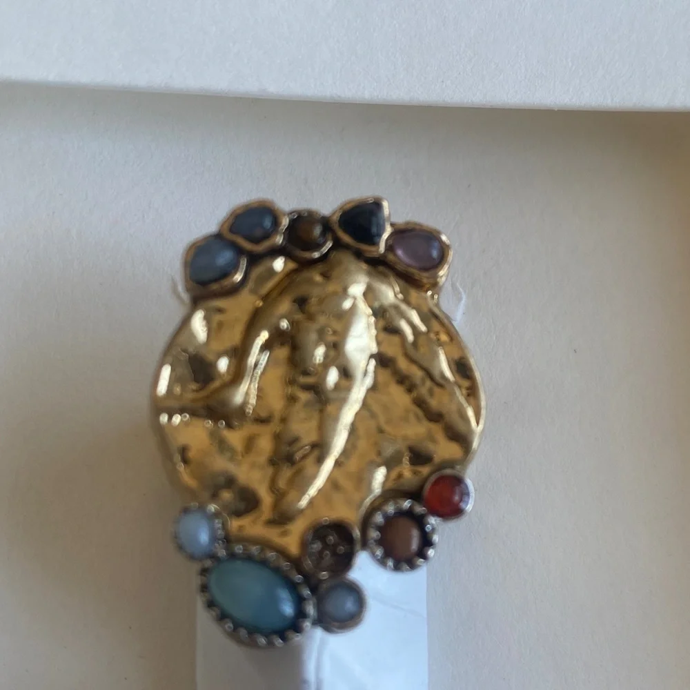 NWT Zara M 2 Pack Resin Stones Rings